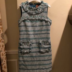 Tory Burch turquoise ruffle dress